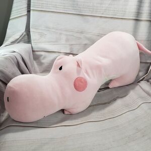 Miniso Pink Hippo Hippopotamus Cuddle Buddy Plush Stuffed Toy 22 Inch